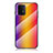 Samsung Galaxy S10 Lite用ハイブリットバンパーケース プラスチック 鏡面 虹 グラデーション 勾配色 カバー LS2 サムスン オレンジ