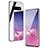 Samsung Galaxy S10 Plus用ハイブリットバンパーケース プラスチック 鏡面 カバー T01 サムスン シルバー