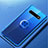 Samsung Galaxy S10 Plus用極薄ソフトケース シリコンケース 耐衝撃 全面保護 クリア透明 アンド指輪 マグネット式 C03 サムスン ネイビー