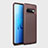 Samsung Galaxy S10 Plus用シリコンケース ソフトタッチラバー ツイル カバー Y01 サムスン ブラウン