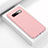 Samsung Galaxy S10 Plus用シリコンケース ソフトタッチラバー ライン カバー C02 サムスン ピンク