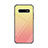Samsung Galaxy S10 Plus用ハイブリットバンパーケース プラスチック 鏡面 虹 グラデーション 勾配色 カバー サムスン イエロー