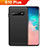 Samsung Galaxy S10 Plus用ハードケース プラスチック メッシュ デザイン カバー サムスン ブラック