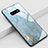 Samsung Galaxy S10e用ハイブリットバンパーケース プラスチック パターン 鏡面 カバー S04 サムスン シアン