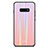 Samsung Galaxy S10e用ハイブリットバンパーケース プラスチック 鏡面 虹 グラデーション 勾配色 カバー H04 サムスン ピンク