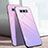 Samsung Galaxy S10e用ハイブリットバンパーケース プラスチック 鏡面 虹 グラデーション 勾配色 カバー H02 サムスン ピンク