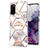 Samsung Galaxy S20 5G用シリコンケース ソフトタッチラバー バタフライ パターン カバー Y02B サムスン グレー