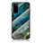 Samsung Galaxy S20 5G用ハイブリットバンパーケース プラスチック パターン 鏡面 カバー サムスン ネイビー