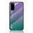 Samsung Galaxy S20 5G用ハイブリットバンパーケース プラスチック 鏡面 虹 グラデーション 勾配色 カバー LS1 サムスン マルチカラー