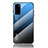 Samsung Galaxy S20 5G用ハイブリットバンパーケース プラスチック 鏡面 虹 グラデーション 勾配色 カバー LS1 サムスン ネイビー