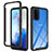 Samsung Galaxy S20 5G用360度 フルカバー ハイブリットバンパーケース クリア透明 プラスチック カバー ZJ1 サムスン ブラック