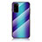 Samsung Galaxy S20 5G用ハイブリットバンパーケース プラスチック 鏡面 虹 グラデーション 勾配色 カバー LS2 サムスン ネイビー