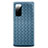 Samsung Galaxy S20 5G用シリコンケース ソフトタッチラバー レザー柄 カバー H03 サムスン ブルー
