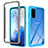 Samsung Galaxy S20用360度 フルカバー ハイブリットバンパーケース クリア透明 プラスチック カバー ZJ1 サムスン ブルー