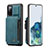 Samsung Galaxy S20 FE (2022) 5G用ケース 高級感 手触り良いレザー柄 C01S サムスン ネイビー