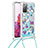 Samsung Galaxy S20 Lite 5G用シリコンケース ソフトタッチラバー ブリンブリン カバー 携帯ストラップ S02 サムスン ブルー