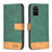 Samsung Galaxy S20 Plus 5G用手帳型 レザーケース スタンド カバー B02F サムスン グリーン