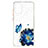 Samsung Galaxy S20 Plus 5G用シリコンケース ソフトタッチラバー バタフライ パターン カバー Y01X サムスン ネイビー