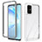 Samsung Galaxy S20 Plus 5G用360度 フルカバー ハイブリットバンパーケース クリア透明 プラスチック カバー ZJ1 サムスン ホワイト