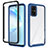 Samsung Galaxy S20 Plus 5G用360度 フルカバー ハイブリットバンパーケース クリア透明 プラスチック カバー ZJ1 サムスン ネイビー