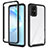 Samsung Galaxy S20 Plus 5G用360度 フルカバー ハイブリットバンパーケース クリア透明 プラスチック カバー ZJ1 サムスン ブラック
