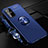 Samsung Galaxy S20 Plus 5G用極薄ソフトケース シリコンケース 耐衝撃 全面保護 アンド指輪 マグネット式 バンパー JM3 サムスン ネイビー