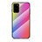 Samsung Galaxy S20 Plus 5G用ハイブリットバンパーケース プラスチック 鏡面 虹 グラデーション 勾配色 カバー LS2 サムスン 