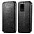 Samsung Galaxy S20 Ultra 5G用手帳型 レザーケース スタンド パターン カバー S01D サムスン ブラック