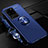 Samsung Galaxy S20 Ultra 5G用極薄ソフトケース シリコンケース 耐衝撃 全面保護 アンド指輪 マグネット式 バンパー JM3 サムスン ネイビー