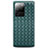 Samsung Galaxy S20 Ultra 5G用シリコンケース ソフトタッチラバー レザー柄 カバー H05 サムスン グリーン