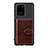 Samsung Galaxy S20 Ultra用極薄ソフトケース シリコンケース 耐衝撃 全面保護 マグネット式 バンパー S13D サムスン ブラウン