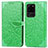 Samsung Galaxy S20 Ultra用手帳型 レザーケース スタンド パターン カバー S04D サムスン グリーン