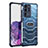 Samsung Galaxy S20 Ultra用ハイブリットバンパーケース プラスチック 兼シリコーン カバー 前面と背面 360度 フル WL2 サムスン ネイビー
