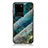 Samsung Galaxy S20 Ultra用ハイブリットバンパーケース プラスチック パターン 鏡面 カバー サムスン ネイビー