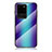 Samsung Galaxy S20 Ultra用ハイブリットバンパーケース プラスチック 鏡面 虹 グラデーション 勾配色 カバー LS2 サムスン ネイビー