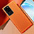 Samsung Galaxy S20 Ultra用ケース 高級感 手触り良いレザー柄 R01 サムスン オレンジ