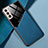 Samsung Galaxy S21 5G用シリコンケース ソフトタッチラバー レザー柄 カバー S01 サムスン ネイビー