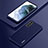 Samsung Galaxy S21 5G用シリコンケース ソフトタッチラバー レザー柄 カバー S02 サムスン ネイビー
