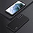 Samsung Galaxy S21 5G用シリコンケース ソフトタッチラバー レザー柄 カバー S02 サムスン ブラック