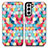 Samsung Galaxy S21 5G用手帳型 レザーケース スタンド パターン カバー S02D サムスン カラフル