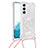Samsung Galaxy S21 5G用シリコンケース ソフトタッチラバー バタフライ パターン カバー Y03B サムスン ホワイト