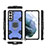 Samsung Galaxy S21 5G用ハイブリットバンパーケース プラスチック アンド指輪 マグネット式 S07 サムスン ネイビー