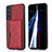 Samsung Galaxy S21 5G用ケース 高級感 手触り良いレザー柄 M03T サムスン レッド