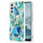 Samsung Galaxy S21 5G用シリコンケース ソフトタッチラバー バタフライ パターン カバー Y13B サムスン 