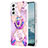 Samsung Galaxy S21 5G用シリコンケース ソフトタッチラバー バタフライ パターン カバー Y13B サムスン 
