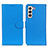 Samsung Galaxy S21 FE 5G用手帳型 レザーケース スタンド カバー A03D サムスン ブルー