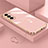Samsung Galaxy S21 FE 5G用極薄ソフトケース シリコンケース 耐衝撃 全面保護 M01 サムスン ローズゴールド