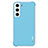 Samsung Galaxy S21 Plus 5G用シリコンケース ソフトタッチラバー レザー柄 カバー S05 サムスン ブルー