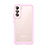 Samsung Galaxy S21 Plus 5G用ハイブリットバンパーケース クリア透明 プラスチック カバー M03 サムスン ピンク
