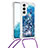 Samsung Galaxy S21 Plus 5G用シリコンケース ソフトタッチラバー バタフライ パターン カバー Y03B サムスン ネイビー